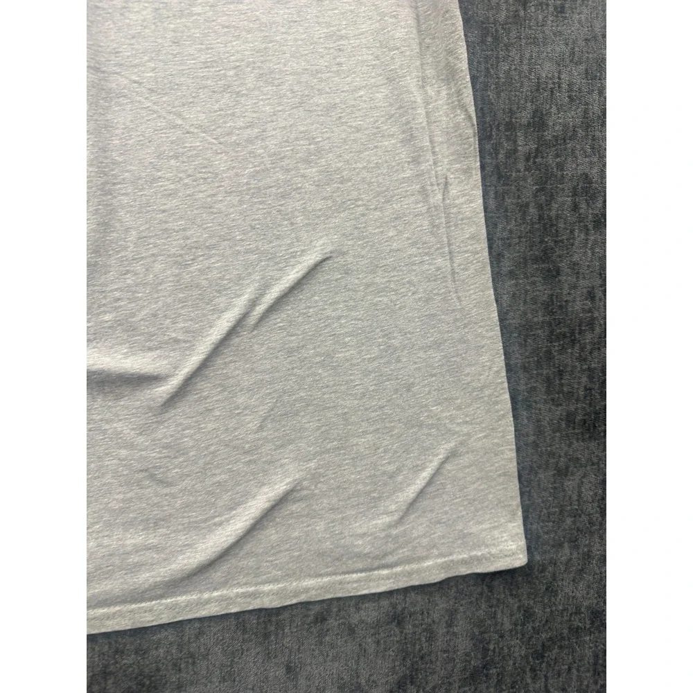 Adidas Amplifier Tee Shirt Mens Medium Gray Cotton Performance Badge Of Sport